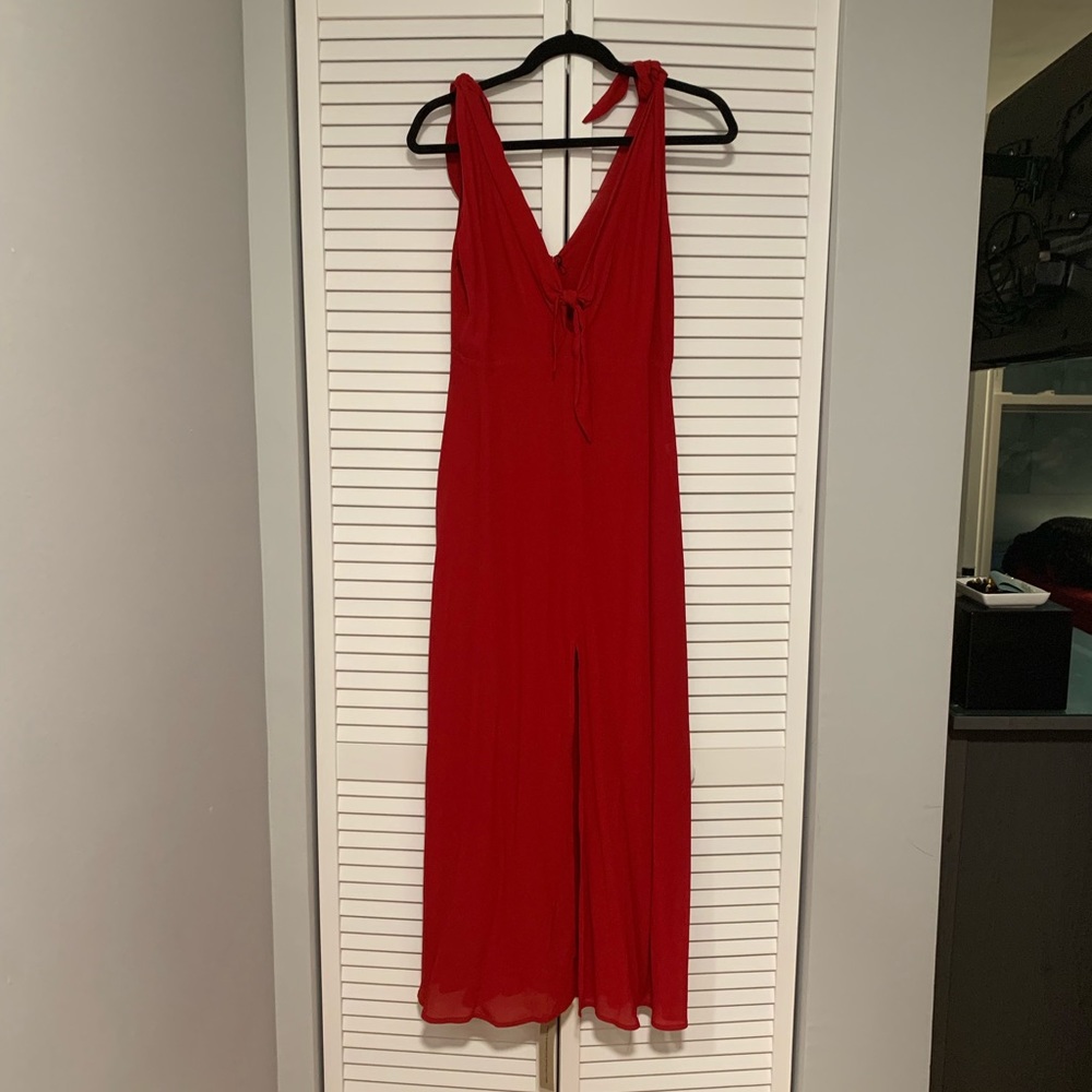 Reformation Red Midi Dress